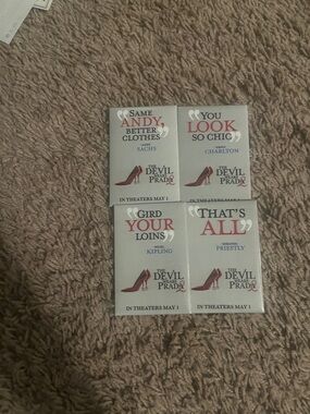 Source Unknown White Pins with Red Shoe Graphic - Movie Quote Set